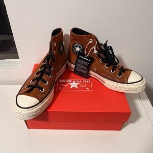 Converse Chuck 70 Suede High-Tops with Black Laces
